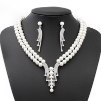 SET693 - Elegant Pearl Drop Necklace Set